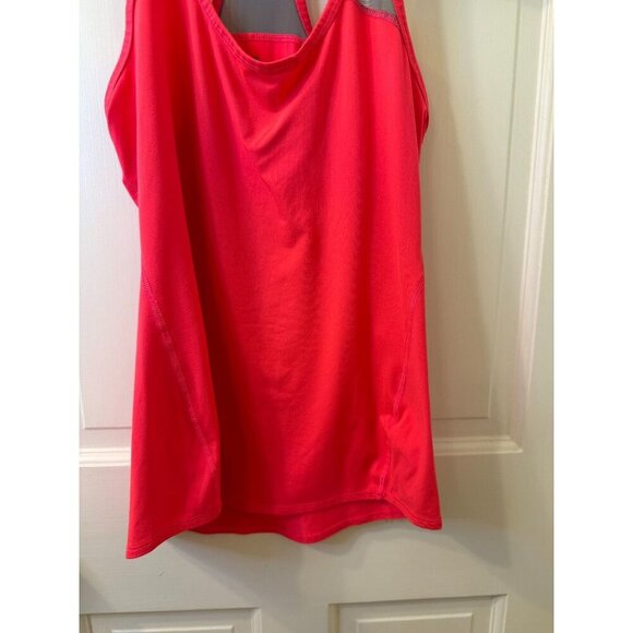 Athleta Bright Pink Racerback Workout Tank with Grey Mesh - Women's Size XS - Picture 3 of 9